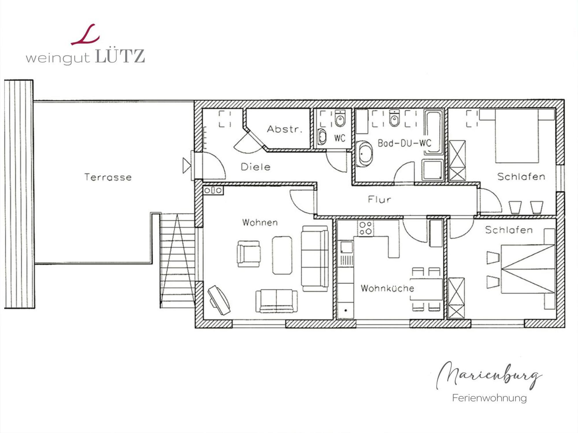 Ferienweingut Luetz Apartamento Pünderich Quarto foto